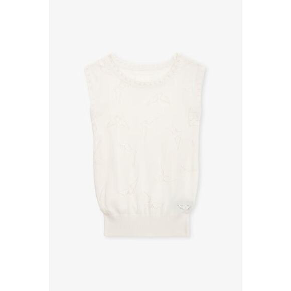 Zadig & Voltaire Emmyl Wings Sweater Tank in Ecru M - Picture 5 of 5